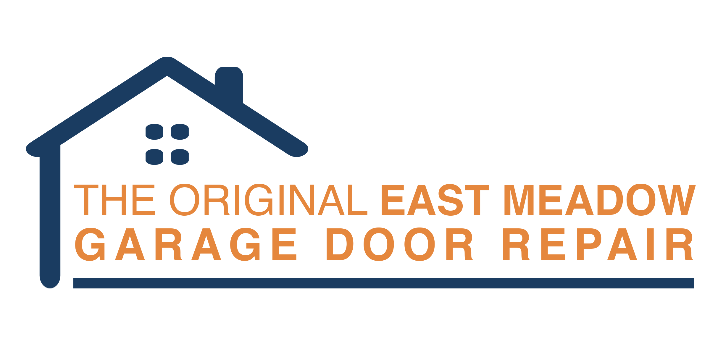 the original garage door repair east meadow logo